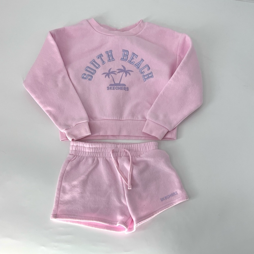 Skechers Light Pink fleece Set toddler 4T